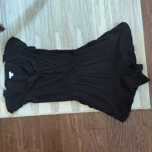 black ruffle romper
